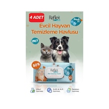 Reflex Care Alaçatı Ice Kokulu Kedi Ve Köpekler İçin Çok Amaçlı Temizleme Mendili 4 Paket