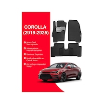 Corolla 2019-2025 Uyumlu Hücreli Yüzey Eva Paspas Seti Paspas Takımı Siyah Yüzey
