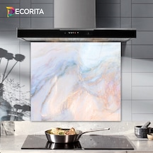 Decorita Supreme Mermer Görünümlü | Cam Ocak Arkası | 52cm x 60cm