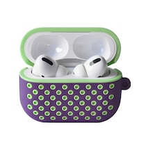 Airpods Pro 2 2.nesil Spor Delikli Kılıf - Lila-yeşil