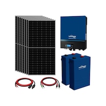 8x600w Topcon Güneş Paneli 7.2kva İnverter 2x51.2v 100ah Lityum Bataryalı Hazır Solar Enerji Paketi