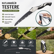 53 Cm Katlanır Testere, Büyük Boy, El Testeresi, Katlanabilir Budama Ve Kesim Testeresi, Kamp, Bahçe Ve Ahşap Kesim Testeresi Diğer