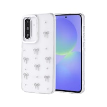 Zore Galaxy A36 Kılıf Airbag Tasarımlı Simli Şeffaf Ogaa Kutup Kapak - Fiyonk