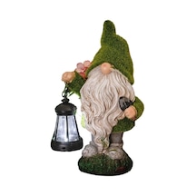 Worryfree Reçine Cüce Gnome Heykeli Fener Kürek Cüce Çim Lambası
