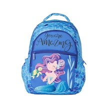 Pippa Amazing Denizkızı Dört Bölmeli Mavi Kız Çocuk Okul Çantası Çok Renkli