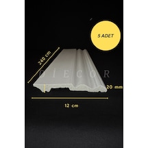 Diecor Dekoratif Boyanabilir 5 Adet 12 Cm Polistren Süpürgelik Beyaz 12 Cm Model:xa167