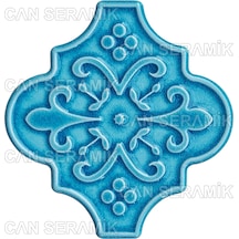 Can Seramik - 12x12 Cm. Arabesk Desenli Kabartmalı Seramik Karo N11.212