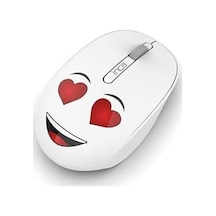 Inca Wenny Iwm-245bt Desing 3d Wireless Mouse- Beyaz, Sevimli Emoji Karakterli,2.4 Ghz Usb,ergonomik Zarif Kullanım Şekli, Konforlu Dokunuş Hissi,1200 Dpi, 10m Çekim Mesafesi,uyku Modu