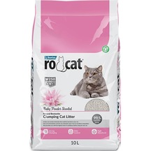 Rocat Bebek Pudrası Kokulu Topaklaşan İnce Bentonit Kedi Kumu 10 L