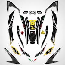 Aprilia Sr Gt 200 125 Full Siyah Sarı Set