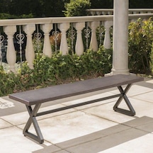 Metal Tasarım Bench Ahşaplı Dış Mekan  Bankı