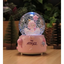 My Angel Temalı Büyük Boy Püskürtmeli Işıklı Ve Müzikli Kar Küresi