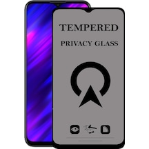 Meizu M10 ile Uyumlu Tam Kaplayan Privacy Hayalet Temperli Ekran Koruycu Cam