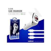 Sunix S-310 Micro Dijital Ekran Araç Şarz 2.4 Amp Sunix S-310 Micro Dijital Ekran Araç Şarz 2.4 Amp