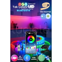 4 Metre Neoglow Serisi Rgb Led Şerit Bluetooth Kontrollü 12v Işık Bandı 60 Çipli Tak Çalıştır