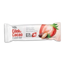 Çilek Ve Kakao Aromalı Protein Bar 45 G Protein İçeren Atıştırmalık Ve Sporcu Barı 1 Adet