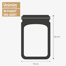 Ahşap Kapaklı Kavanoz Görünümlü Saklama Poşeti 15x22-700 Ml 100 Adet