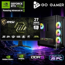 Go Gamer AE642DP R7-9800X3D 64 GB 2 TB SSD RTX5070 12 GB 27" Free Dos Oem Paket Masaüstü Oyuncu Bilgisayarı