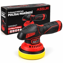 Assur 12v 125 Mm Akülü Şarjlı Polisaj Makinesi Kablosuz Araç Pasta Cila Parlatma Makinesi
