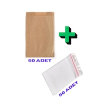 2liset Bantlı Jelatin + Kese Kağıdı Düğün Kına Nişan Çerez Kına Poşeti 50 Şer Adet 12 X 20