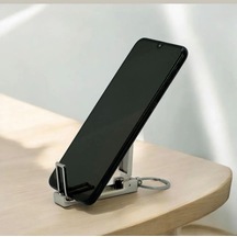Katlanır Telefon Tutucu Anahtarlık Taşınabilir Metal Stand Aparatı