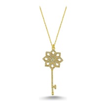 Taşlı Büyük Anahtar Kolye (498176224)
