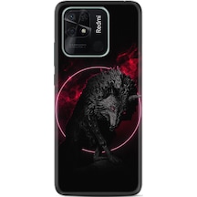 Xiaomi Redmi 10C Kılıf Silikon Desen Özel Seri Black Wolf 1691