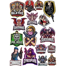 Kadın Karakterler Sticker Set 2 14 Parça Telefon, Tablet, Defter, Laptop Sticker