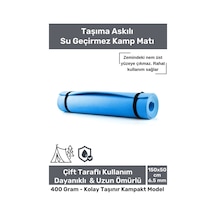 Enenstyle Su Geçirmez Konfor Modeli Taşıma Askılı Çift Taraflı Kamp Zemin Çadır Uyku Matı Mavi Yer Minderi Mavi Mavi