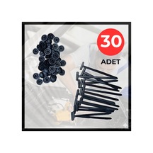 Plentiful Plastik Kablo Bağı Klipsi 30 Adet Set Vidalı Yerine Geçen Universal Oto Klips Bağlantı Elemanı 9 Cm