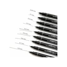 Uni Pin - Siyah Profesyonel Kalem 0.05mm