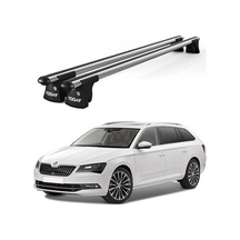 Trio-ı Skoda Superb Kombi 2015 Ve Sonrası Uyumlu Kilitli Ara Atkı 120cm Port Bagaj Tavan Barı