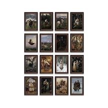 Viktor Vasnetsov Tabloları 16'lı Sticker Seti Laptop Defter Etiketi Çok Renkli