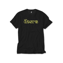 The Doors Logo Yellow Siyah Tişört Siyah