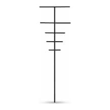 Metal Bitki Destek Çubuğu 50x20 Cm Siyah - Saksı İçi Sarmaşık, Çiçek Ve Fidan Desteği