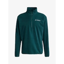 Adidas Multi Essentials 1/2 Zip Fleece Erkek Polar Yeşil