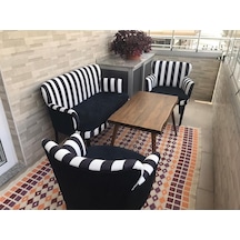 Azra Mobilya Çay Seti Oturma Grubu Oturma Takımı Koltuk Takımı Ahşap Mobilya Takımı Balkon Bahçe Mobilyası 7009