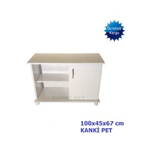 Kanki Pet KP1045 Düz Akvaryum Beyaz sehpa 100 x 45 x 67 cm