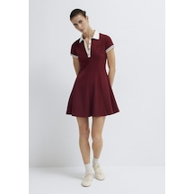 Mavi - Kırmızı Mini Elbise 1310903-85633