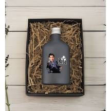 Bk Gift Kişiye Özel The Baba Karikatürlü Antrasit Tasarım Cam Şişe Kolonya 200 ML 2