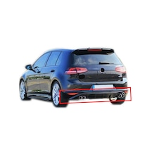 Golf 7 Difüzör Egzoz Hariç Parlak Plastik Siyah