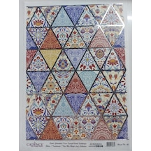 Cadence Desenli Gümüş Varak Pirinç Dekoapaj Kağıdı - Model 040