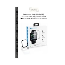 Premium Saat Model Ek S7/s8-41mm Titanium Alloy Watch Aparatlı Koruyucu Cam
