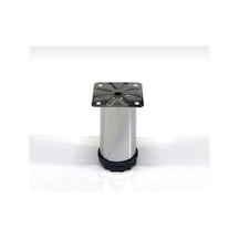4 Adet Metal Baza Dolap Ayağı Krom 8 Cm Vidalar Dahil Gümüş Diğer