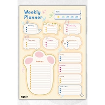 Haftalık Planlayıcı - A4 Ebat Yapılacaklar - 30 Yaprak - Weekly Planner - 1450 Çok Renkli