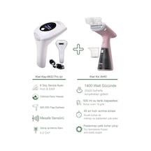 Kiwi Kep-6833 Pro Ipl Lazer Epilasyon + Kiwi Ksı 6440 Buharlı Dikey Ütü Pembe
