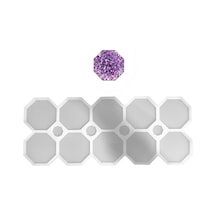 Epoksi Silikon Kalıp Sekizgen Bardak Altı Ve Magnet Kalıbı 6.8 Cm 10 Lu
