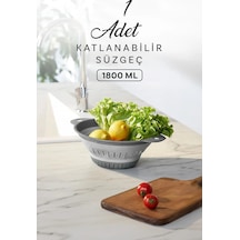 Yuvarlak Katlanabilen Akordeon Süzgeç - 1800ml Plastik Diğer