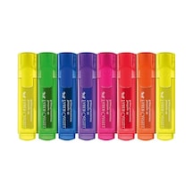 Faber-castell 254648 - Fosforlu Kalem Seti 46, 8'li Kutu, Neon Renkler, Uzun Ömürlü Kesik Uçlu, Çizgi Genişliği 1-5 Mm, Doldurulabilir 124-Pembe