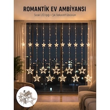 İç Mekan Uyumlu Yıldız Peri Led Perde 3x3 Metre Yeni Nesil Renkli 92548578